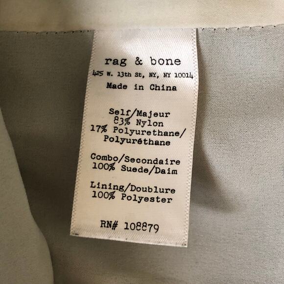 rag & bone Skirt Suede Net Black Size 6 - Picture 5 of 7